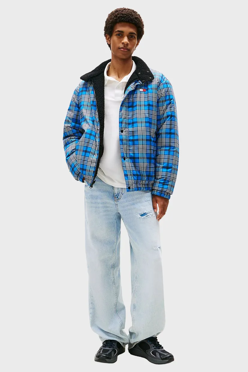 C*m様 OZZYSVISION Denim Trackie size2 Мужская двусторонняя куртка REVERSIBLE TEDDY Tommy Jeans