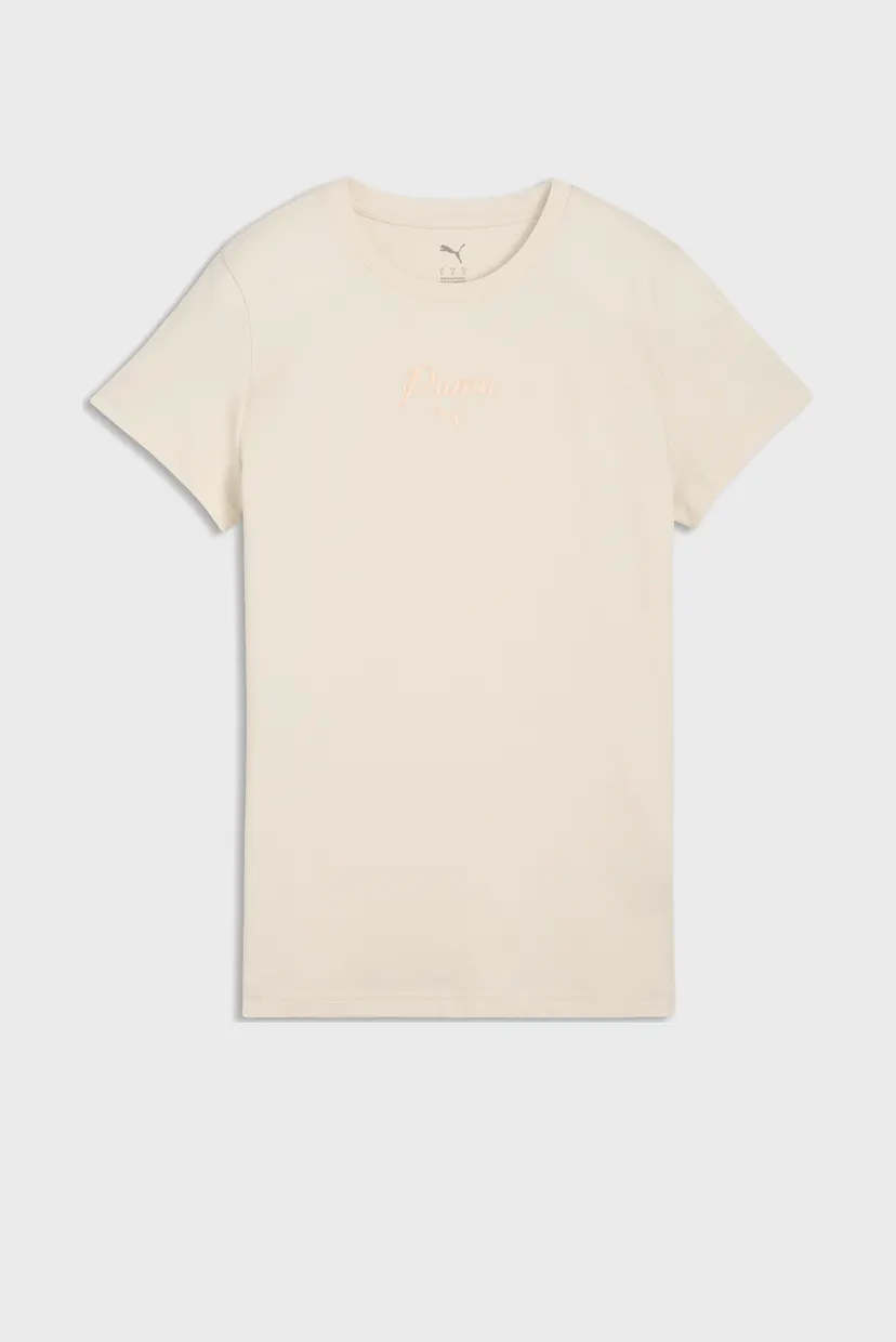 Женская бежевая футболка Essentials Script Tee Women 4