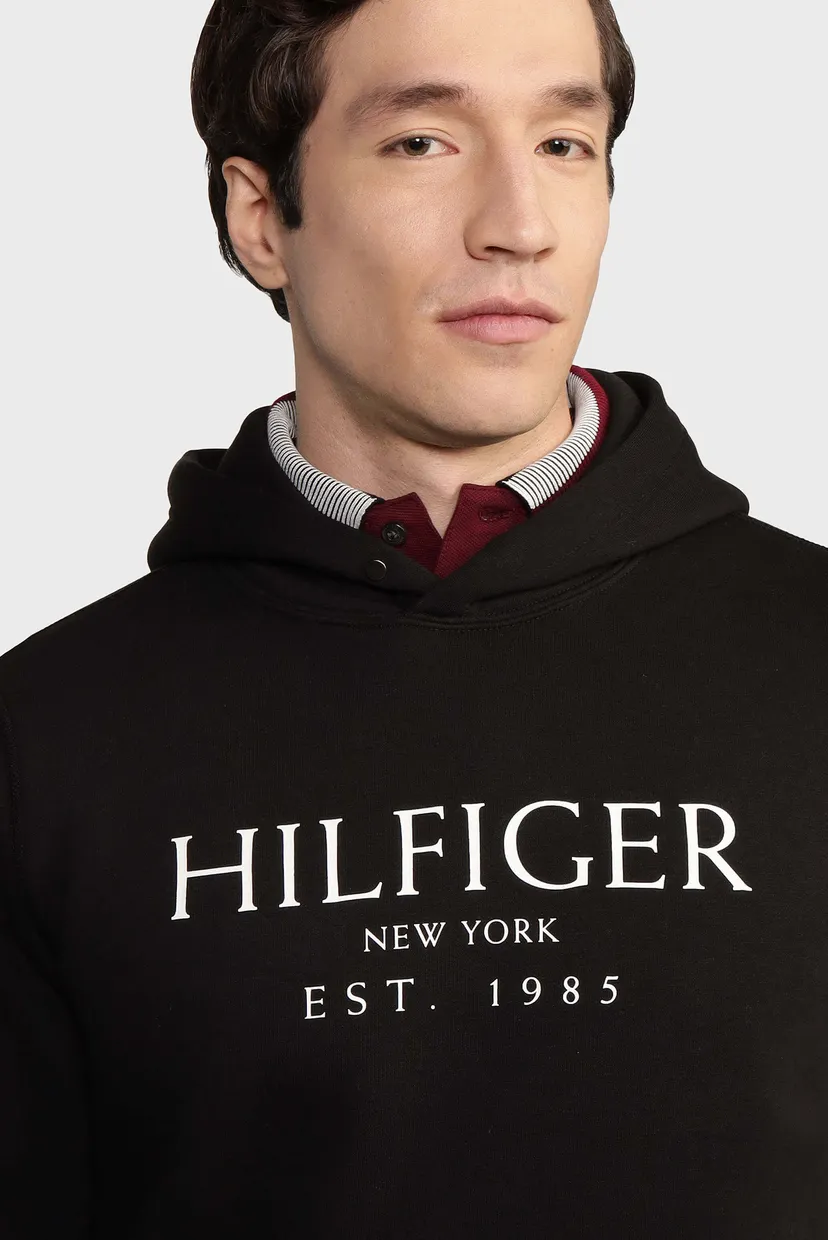 Мужское черное худи BIG HILFIGER HOODY 4