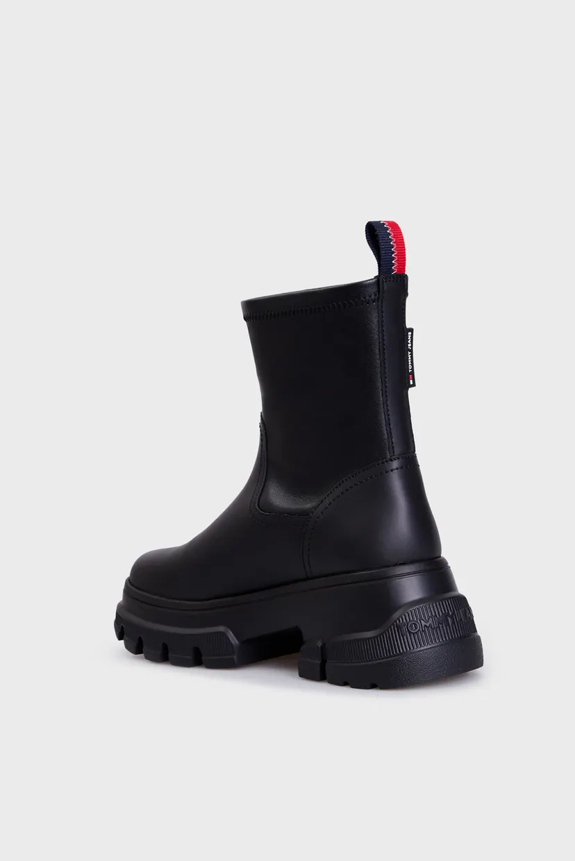 Женские черные полусапоги TJW CHUNKY CHELSEA BOOT MIX MAT 5