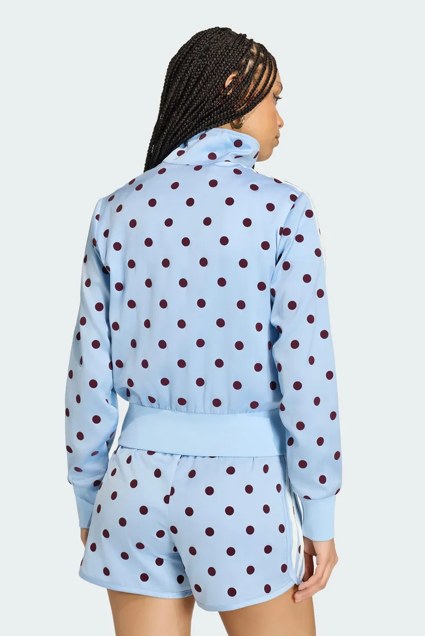 Жіноча блакитна спортивна кофта у горошок Satin Polka Dots Tt 3