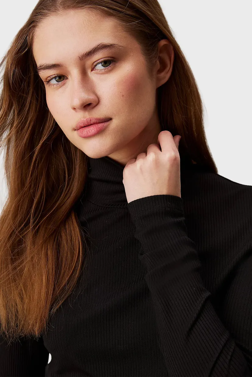 Жіночий чорний гольф MODAL RIB MOCK-NECK TOP 4