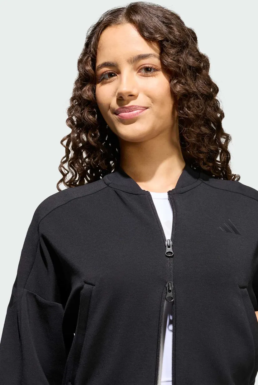 Детская черная спортивная кофта FUTURE ICONS 3 STRIPES FULL ZIP 4