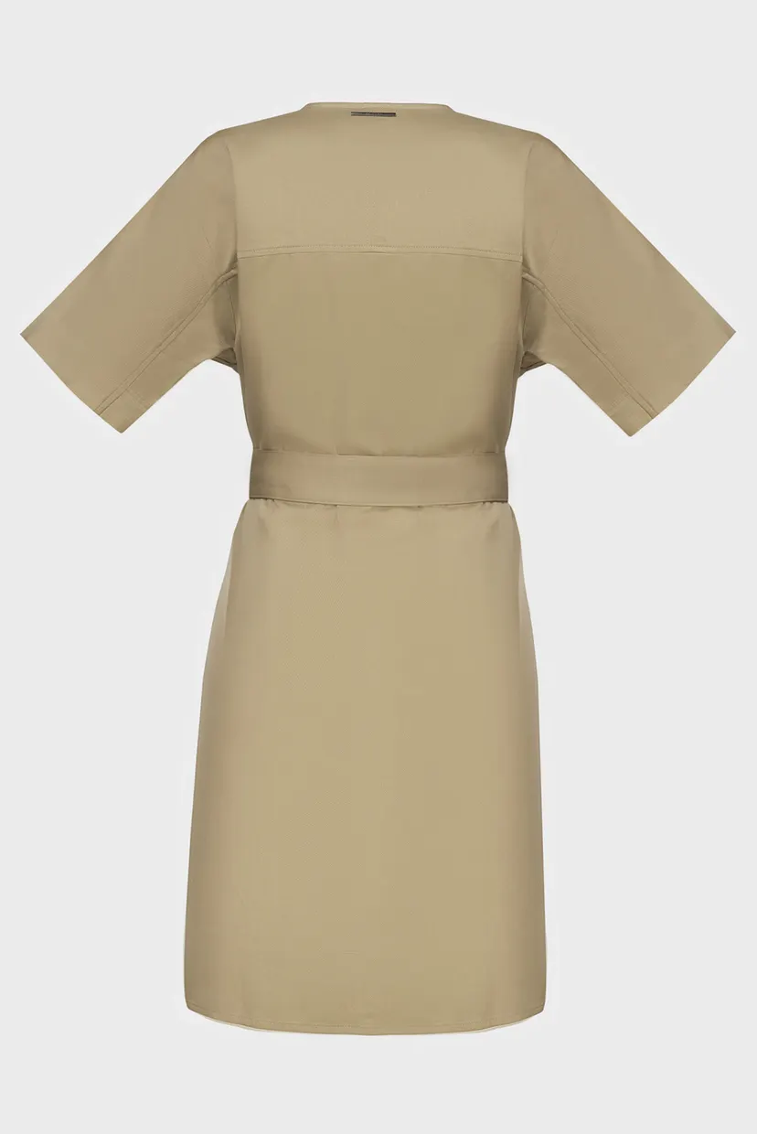 Жіноча бежева сукня COTTON LINEN BELTED SHIFT DRESS 6
