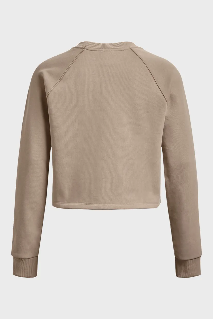 Жіночий бежевий світшот UA Crop Terry LS BTG 6