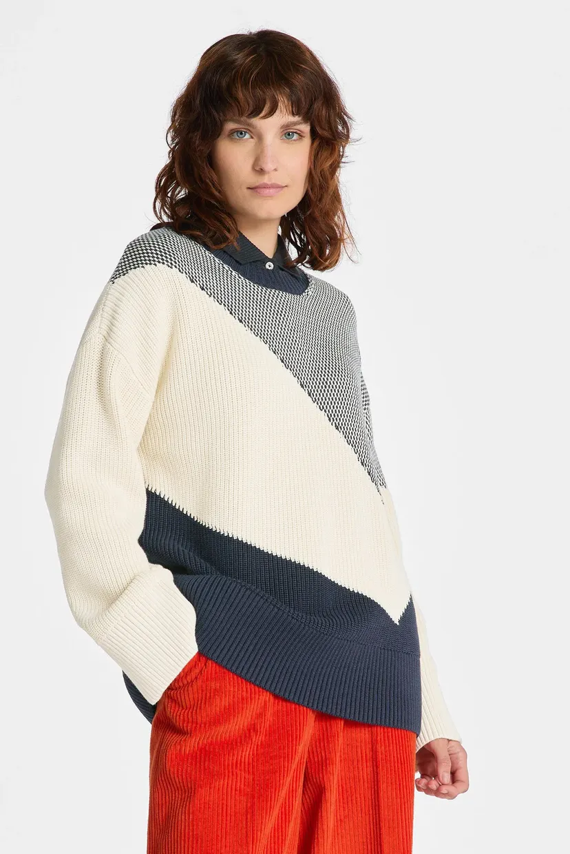 Женский свитер COLOUR BLOCK COTTON C-NECK 3