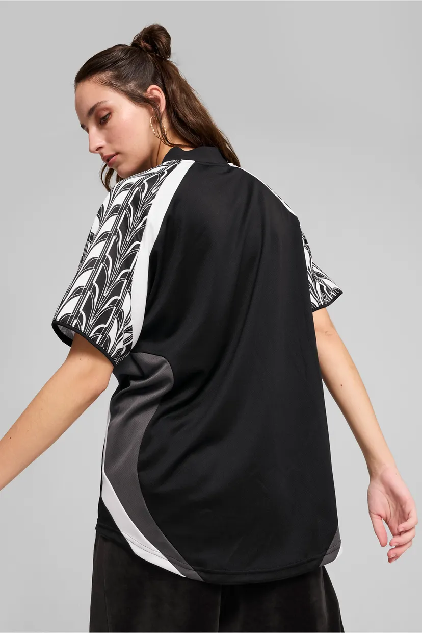 Чорна футболка Relaxed Football Jersey Unisex (унісекс) 3