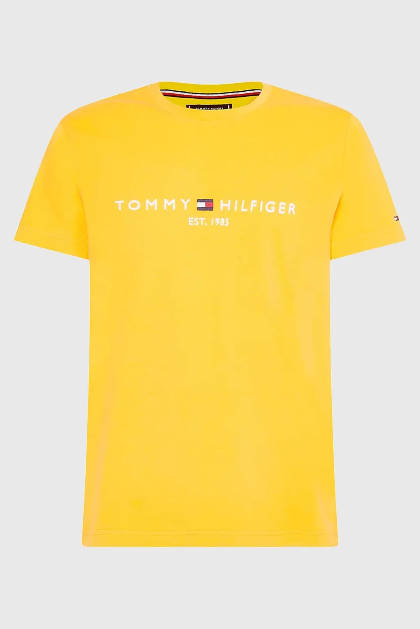 Мужская желтая футболка TOMMY LOGO TEE 5