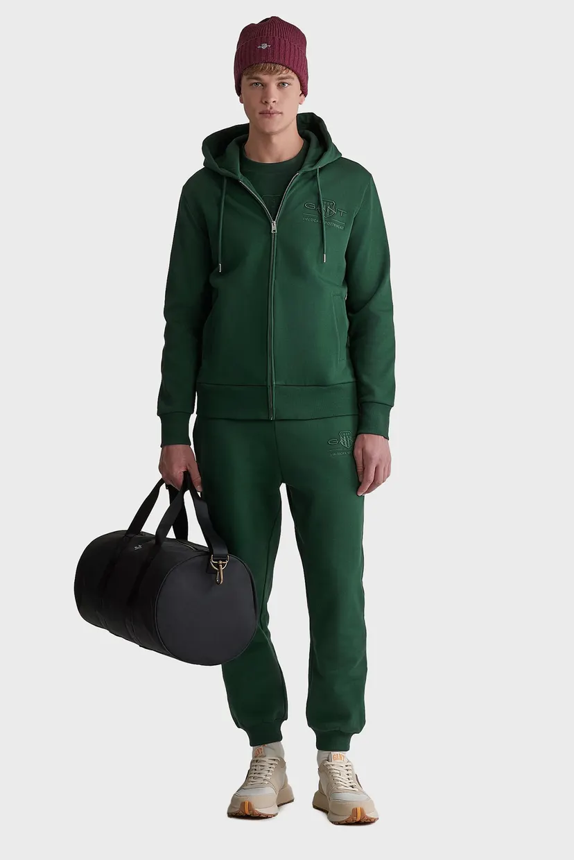 Чоловіче зелене худі REG TONAL SHIELD FULL ZIP 5