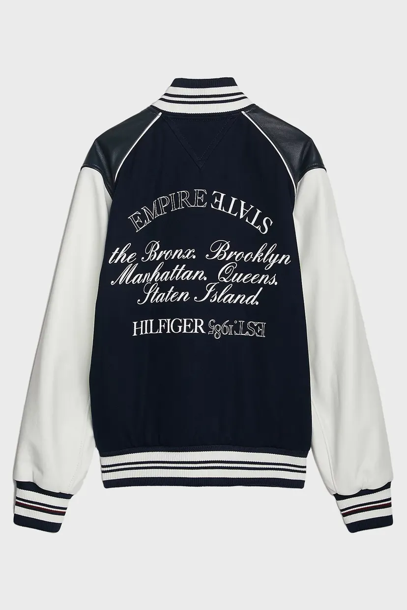 Чоловічий темно-синій бомбер THC GI PREPPY VARSITY 5