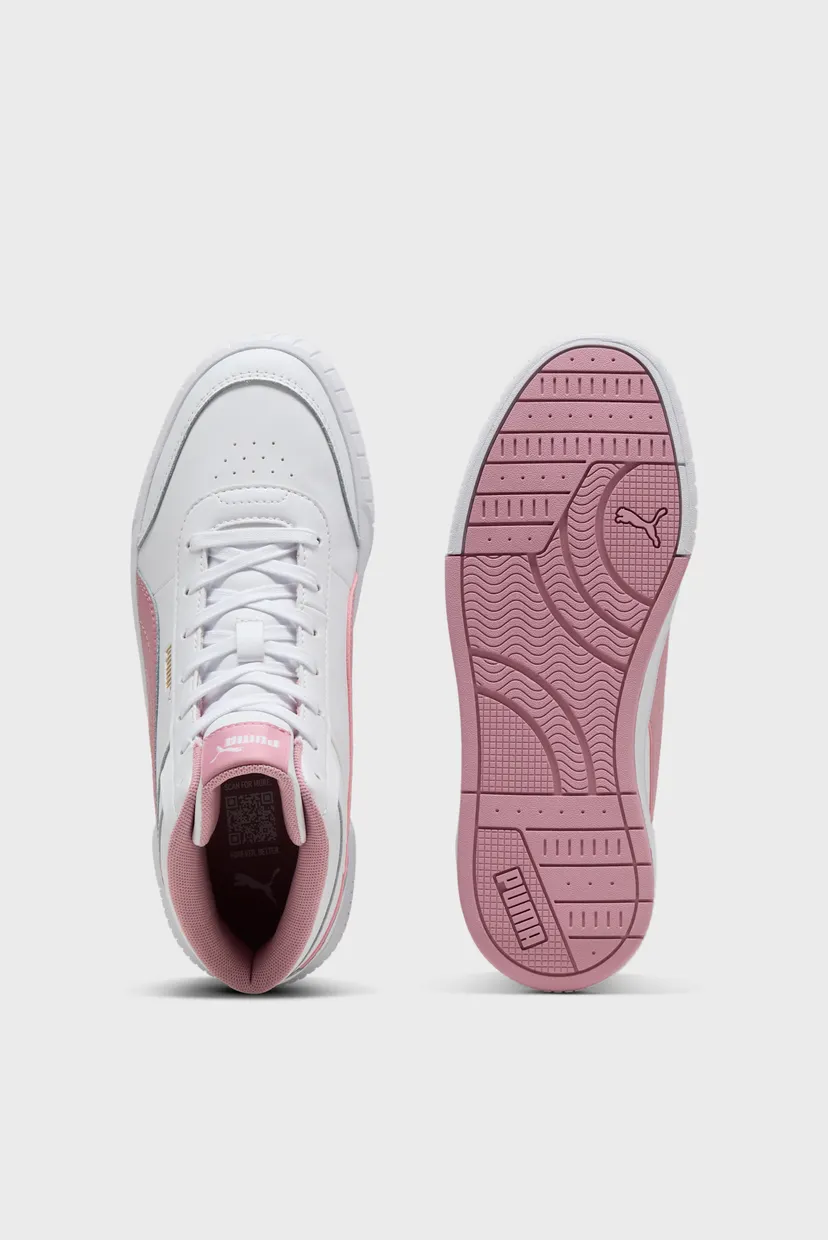 Женские белые кожаные сникерсы Carina Mia Mid Sneakers Women 4