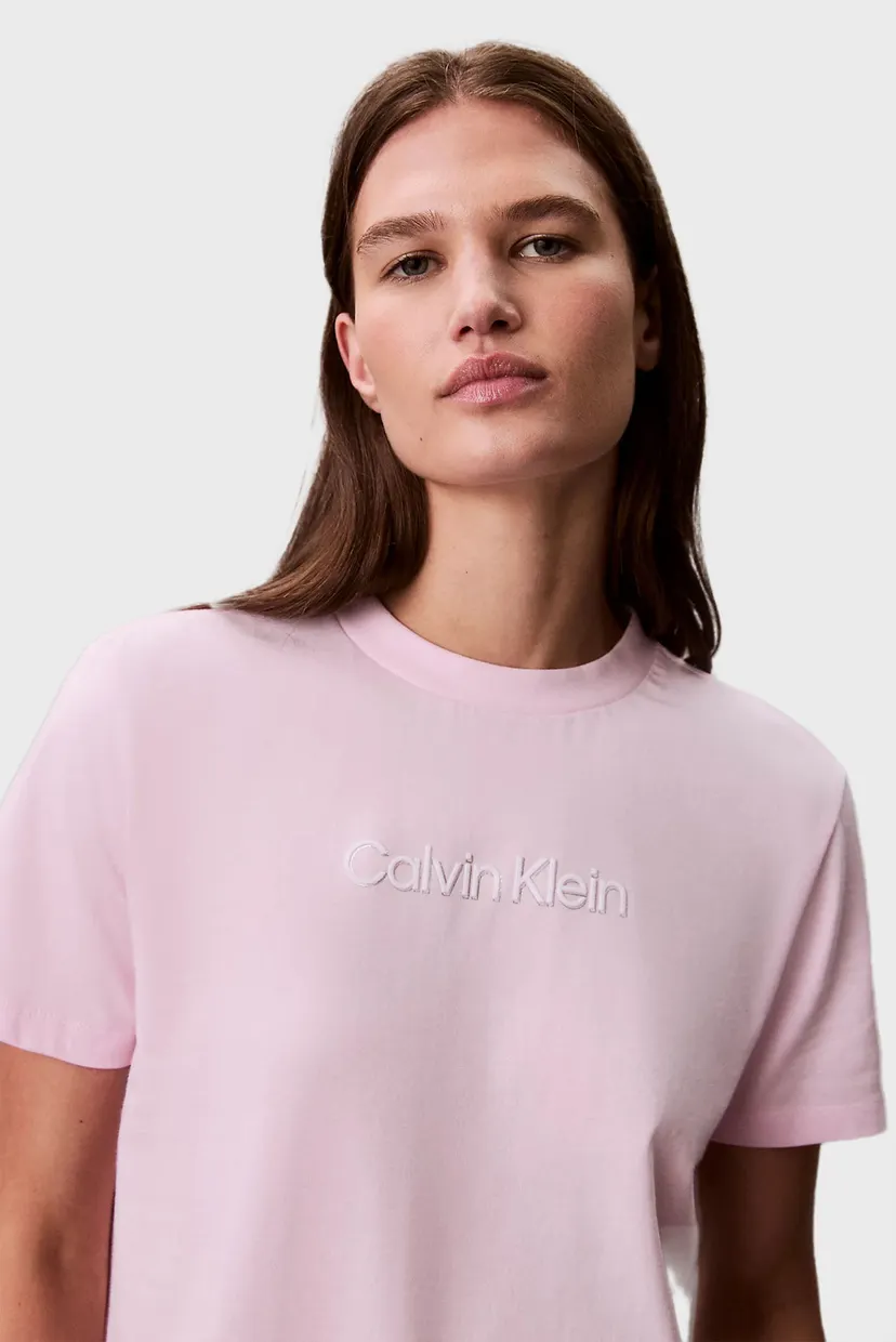 Женская розовая футболка CLASSIC FOIL CALVIN KLEIN 6