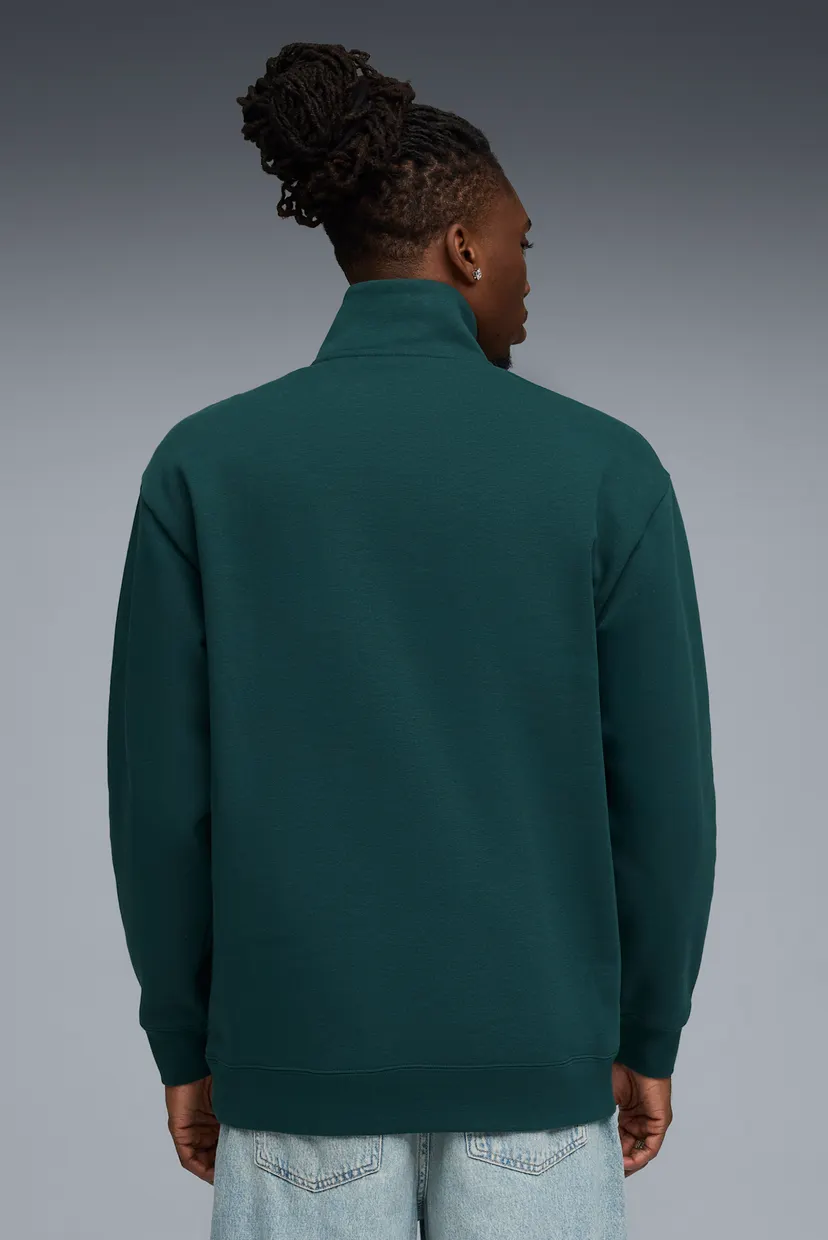 Мужская зеленая спортивная кофта PUMA Class Half Zip Sweater Men 3