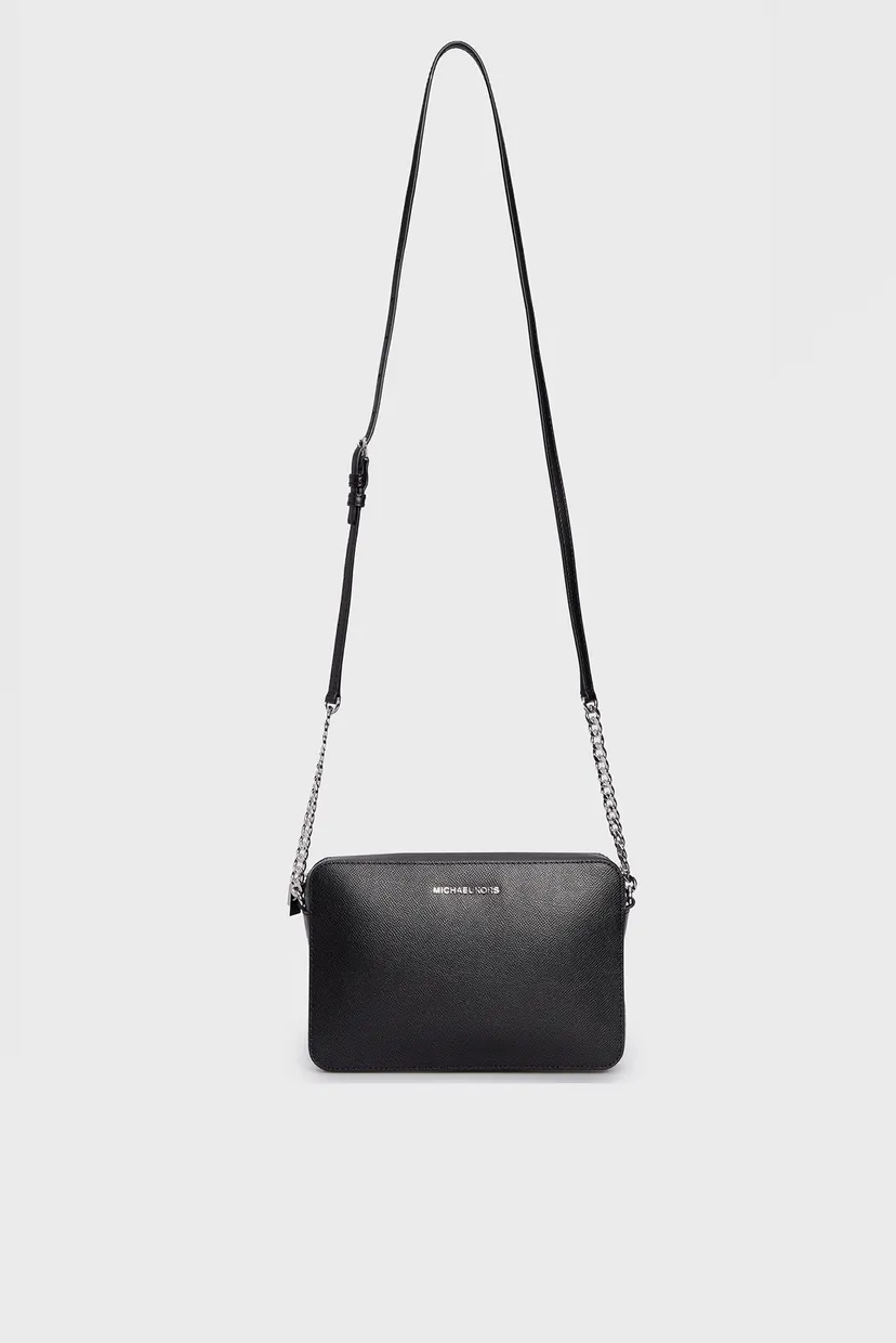 Женская черная кожаная сумка JET SET LG EW CROSSBODY 6