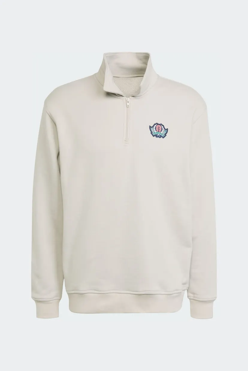 Мужское бежевое поло Varsity Loose Half-Zip 6