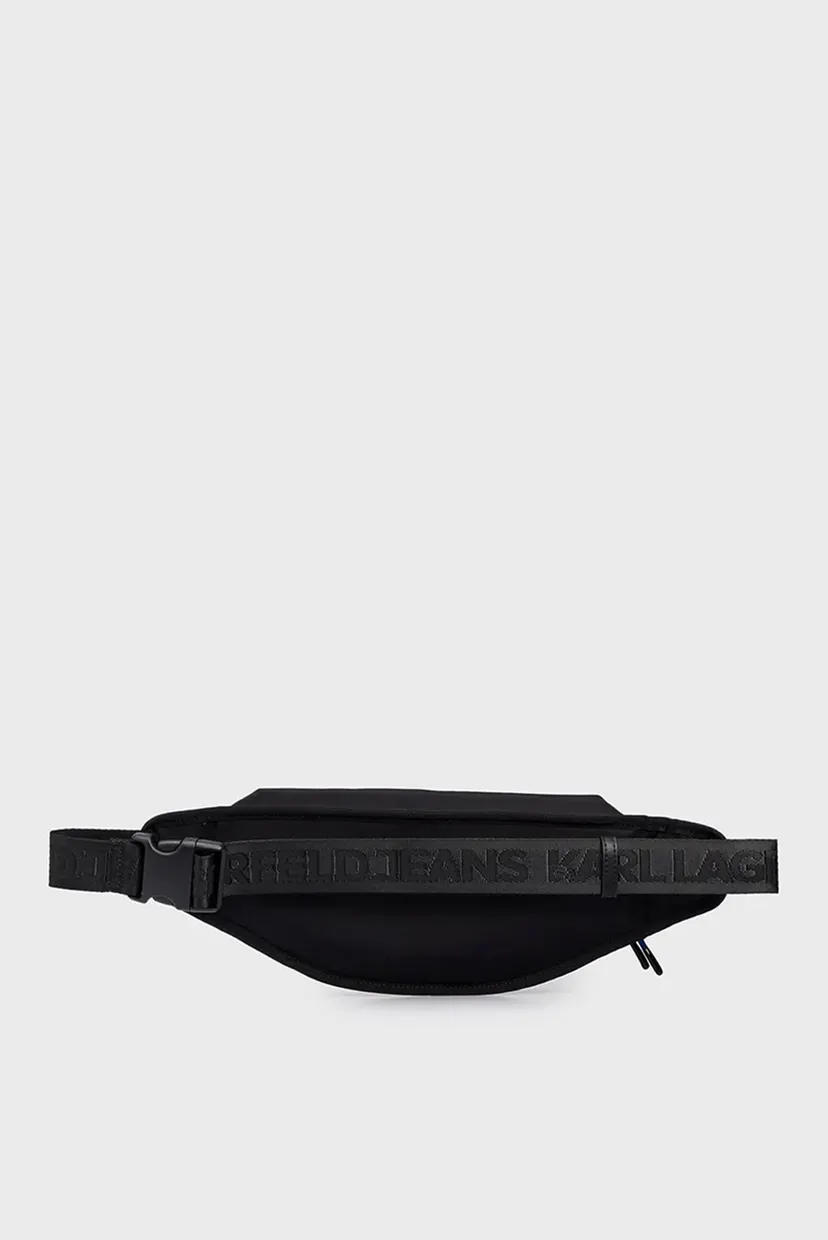 Чоловіча чорна поясна сумка STREET NYLON BUMBAG 4