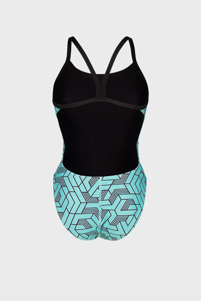 Женский голубой купальник с узором ESCAPE SWIMSUIT CHALLENGE BACK 7