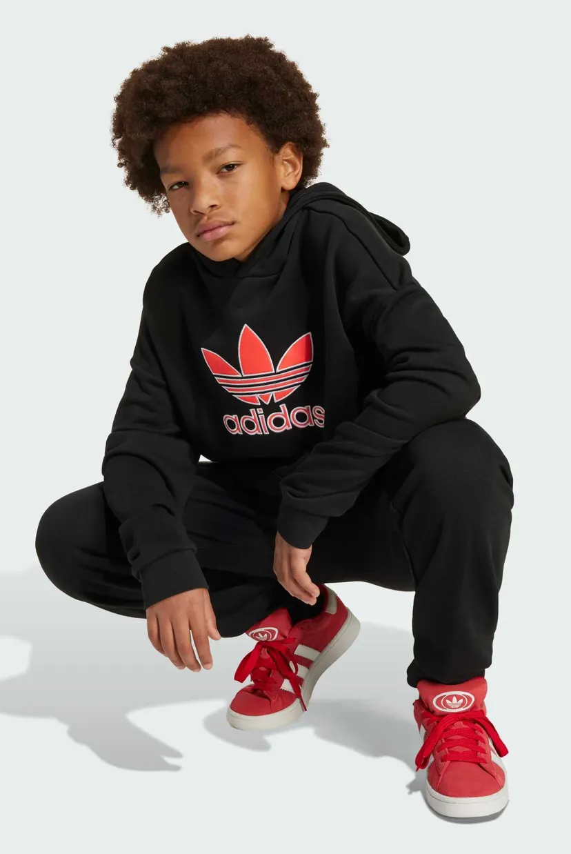 Детское черное худи Big Logo Oversized Kids 5