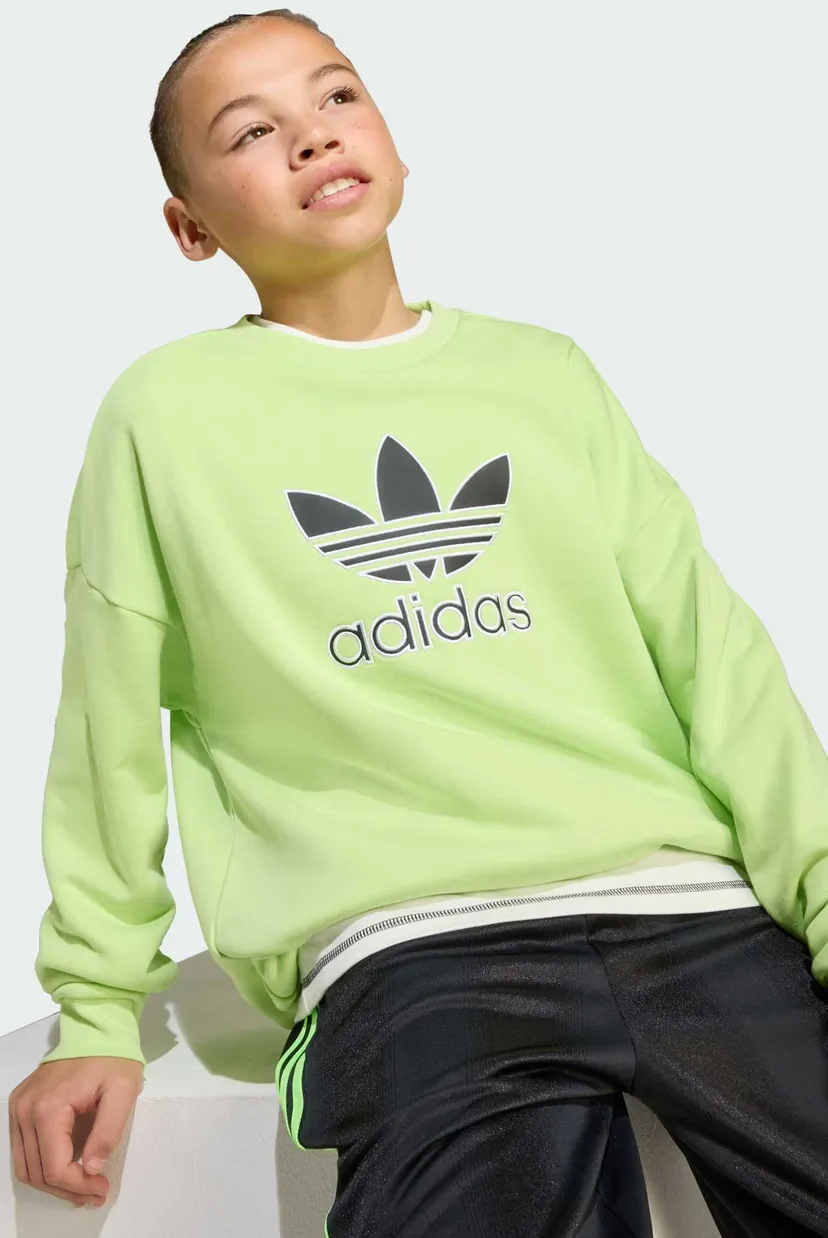 Детский зеленый свитшот Trefoil Crew Kids 6