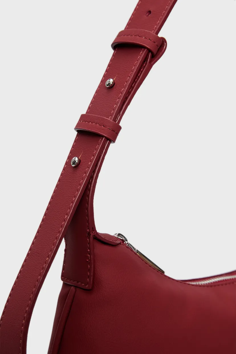 Жіноча бордова сумка CALVIN SOFT SHOULDER BAG 5