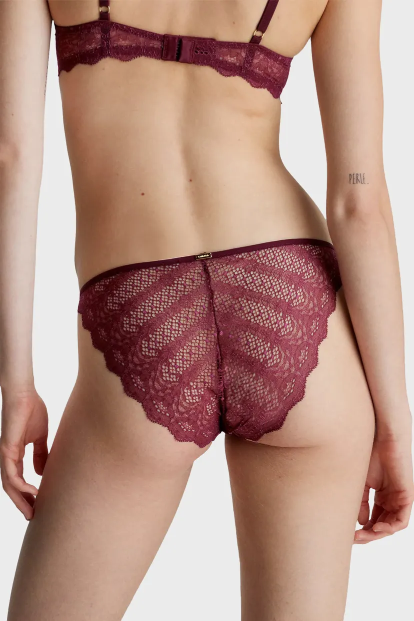 Женские бордовые трусики BIKINI 3