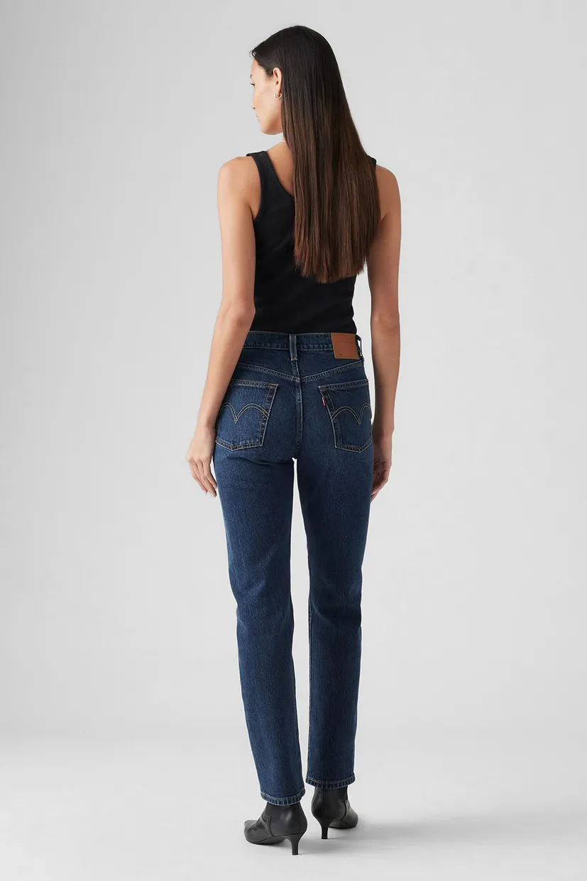 Женские темно-синие джинсы 501® Straight 4