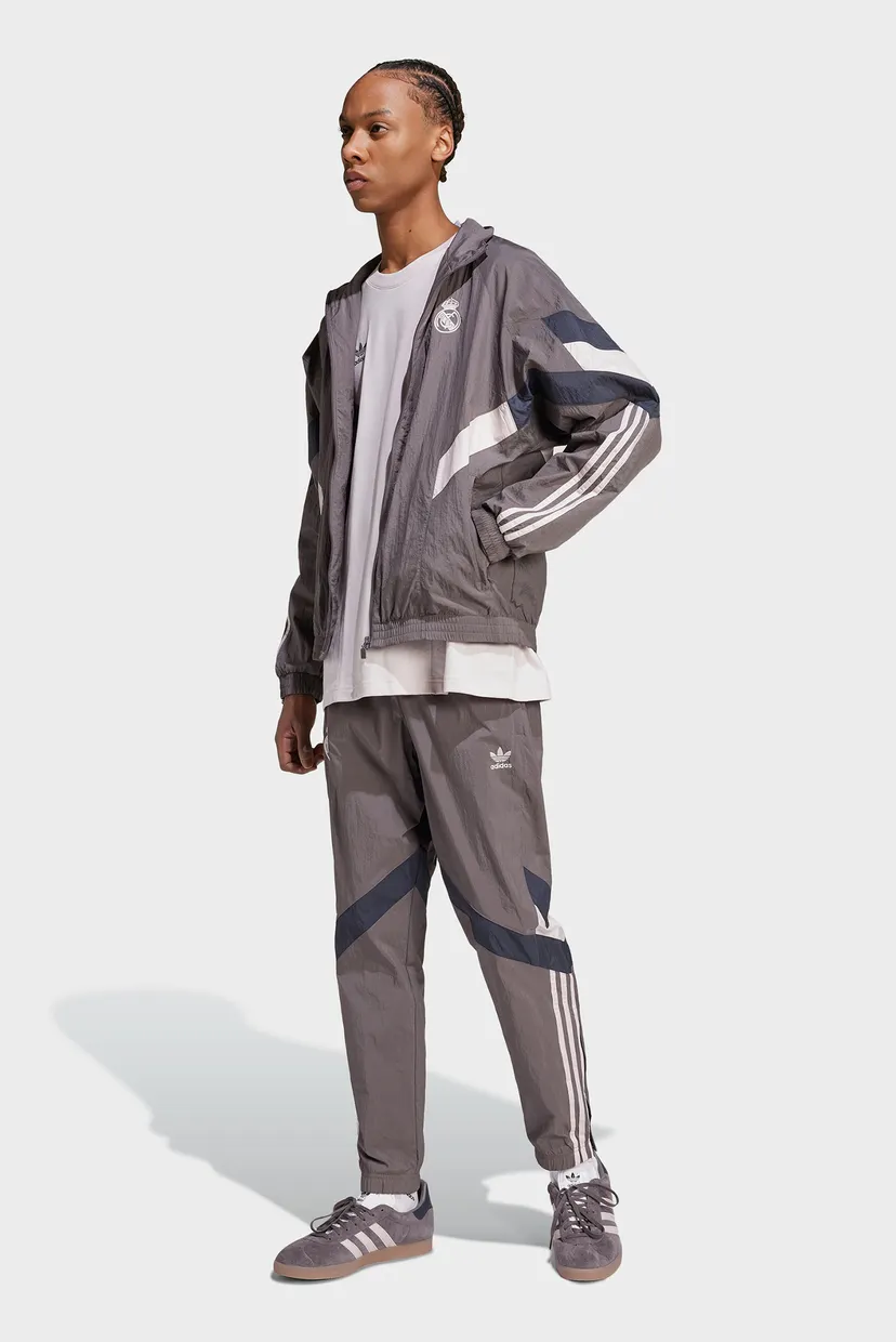 Мужская серая ветровка Real Madrid Originals adidas JI9479 — MD