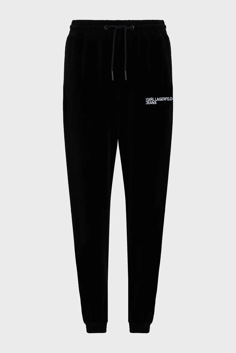 Жіночі чорні вельветові спортивні штани velvet cord 5