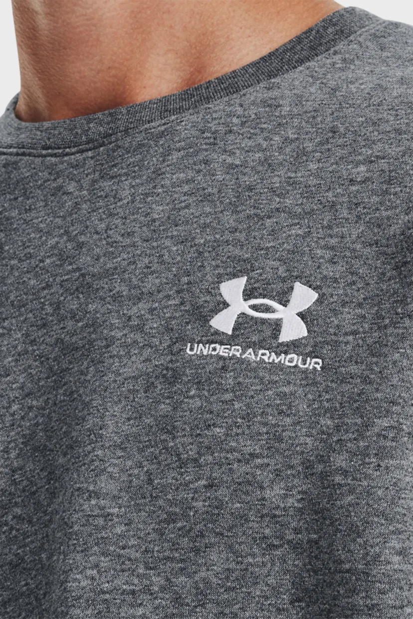 Чоловічий сірий світшот UA Essential Fleece Crew 4
