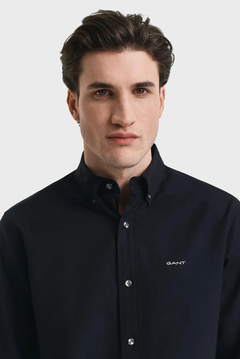 Чоловіча чорна сорочка REG PINPOINT OXFORD 5