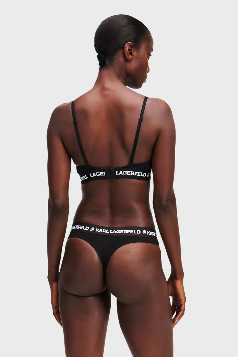 Женские черные трусики (3 шт) LOGO THONG 3