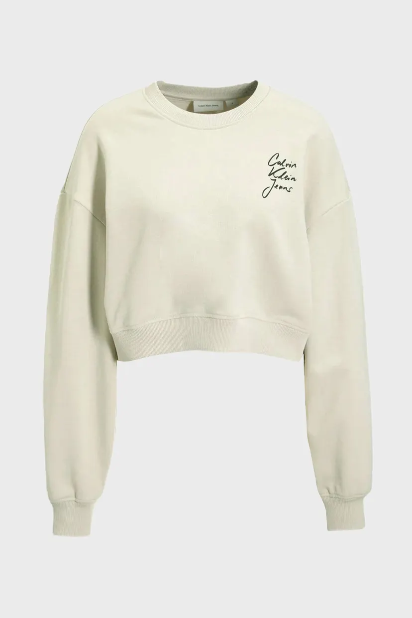 Женский светло-серый свитшот SCRIPT INSTITUTIONAL CREWNECK 5