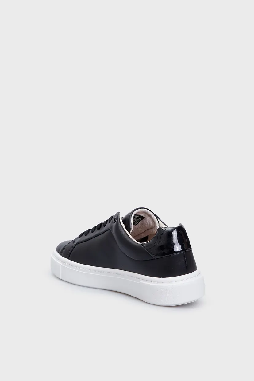 Женские черные кожаные сникерсы CUPSOLE LACE UP W/ML LTH 4