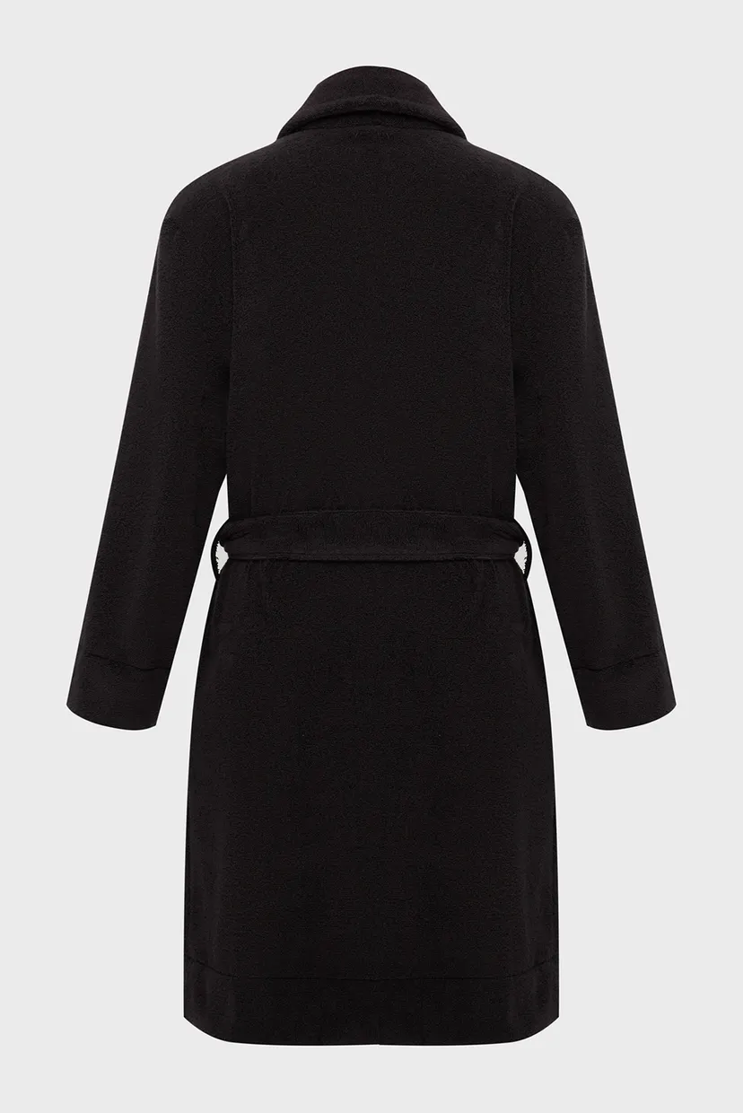 Мужской черный халат TERRY 6