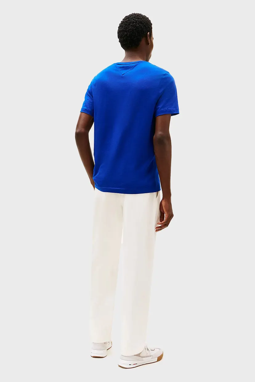 Мужская синяя футболка ESS SEASONAL REG FIT SOLID TEE 4