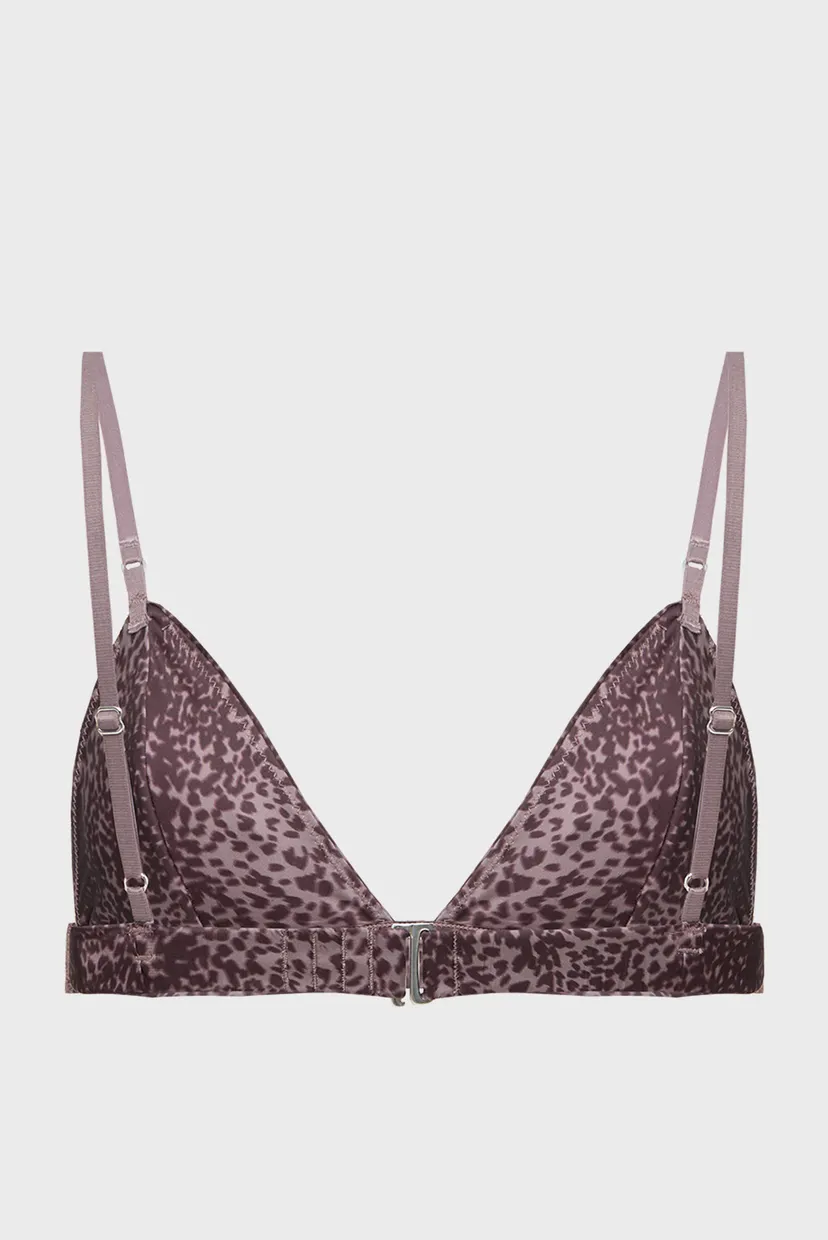 Жіночий коричневий бюстгальтер з візерунком UNLINED 7