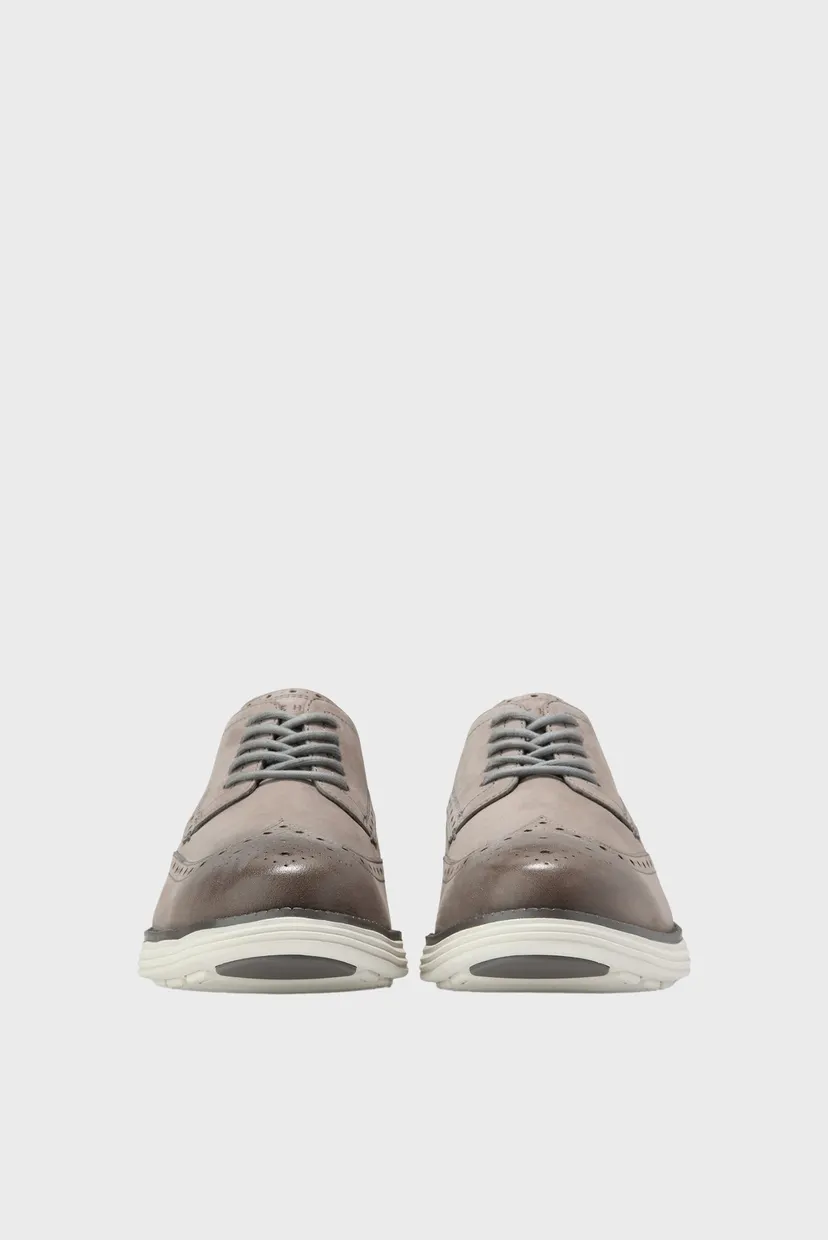 Чоловічі сірі нубукові броги ØriginalGrand Remastered Wingtip Oxford 3