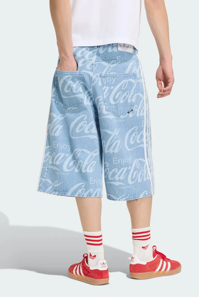 Чоловічі блакитні джинсові шорти з візерунком COCA COLA CLASSIC SPORT DENIM SHORT 3
