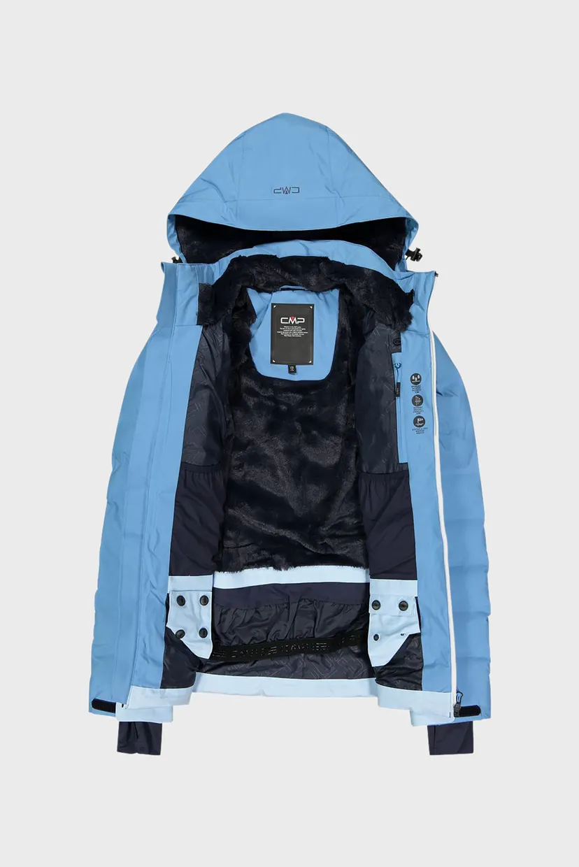 Жіноча блакитна лижна куртка ZIP HOOD TWILL 4