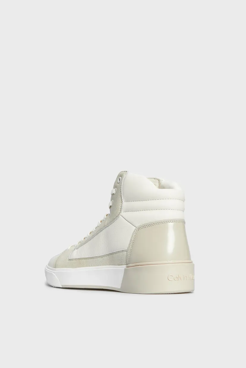 Чоловічі білі шкіряні кросівки HIGH TOP LACE UP INV STITCH 5