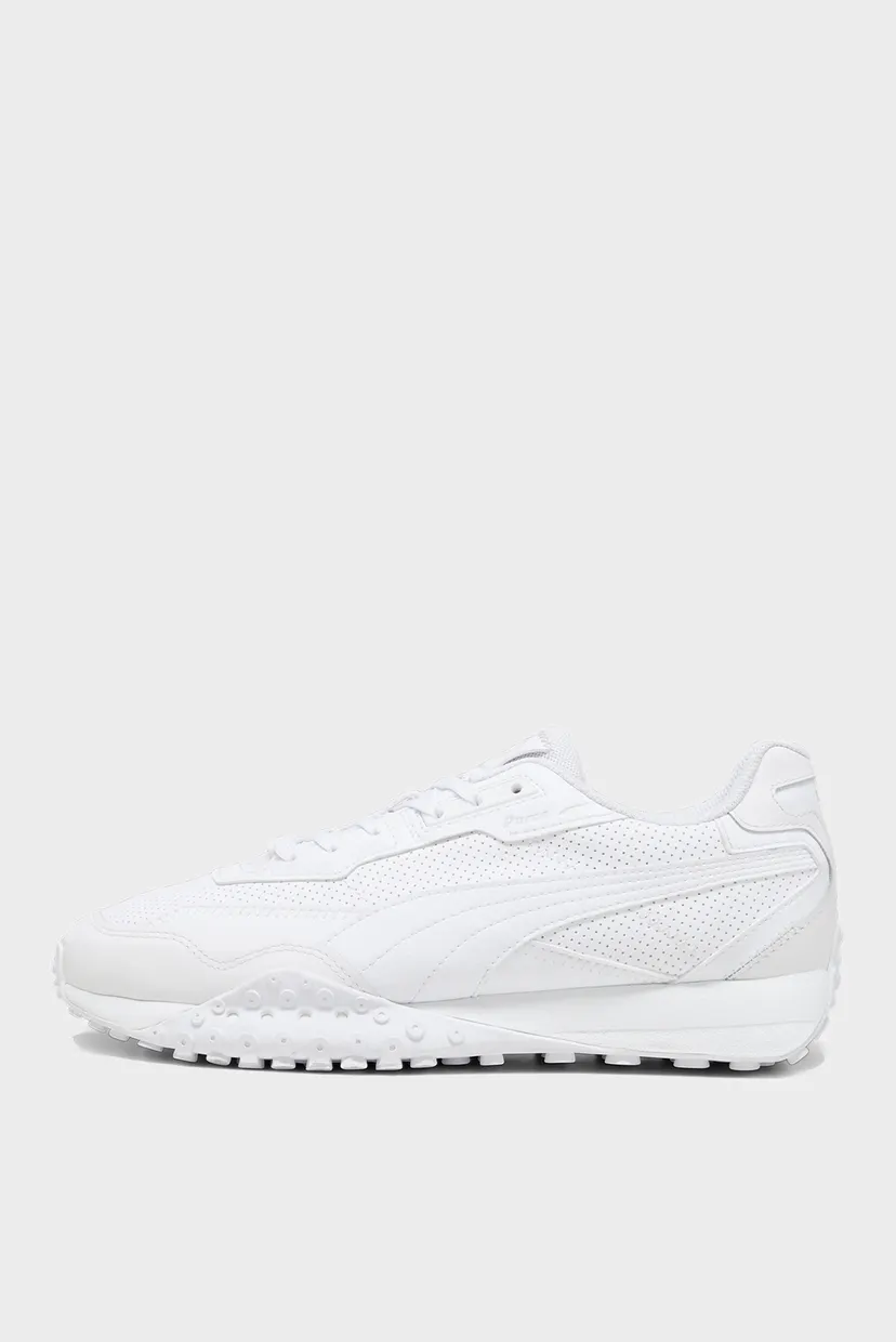 Белые кроссовки Blktop Rider Leather Sneakers 3