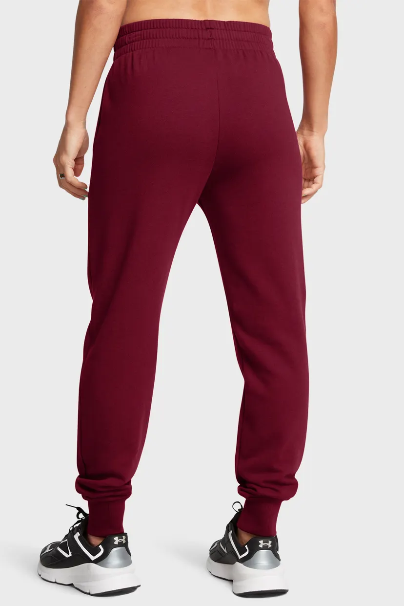 Жіночі бордові спортивні штани UA Rival Fleece Jogger 3