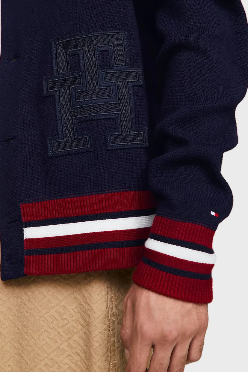 Чоловічий темно-синій кардиган MONOGRAM VARSITY BOMBER 5