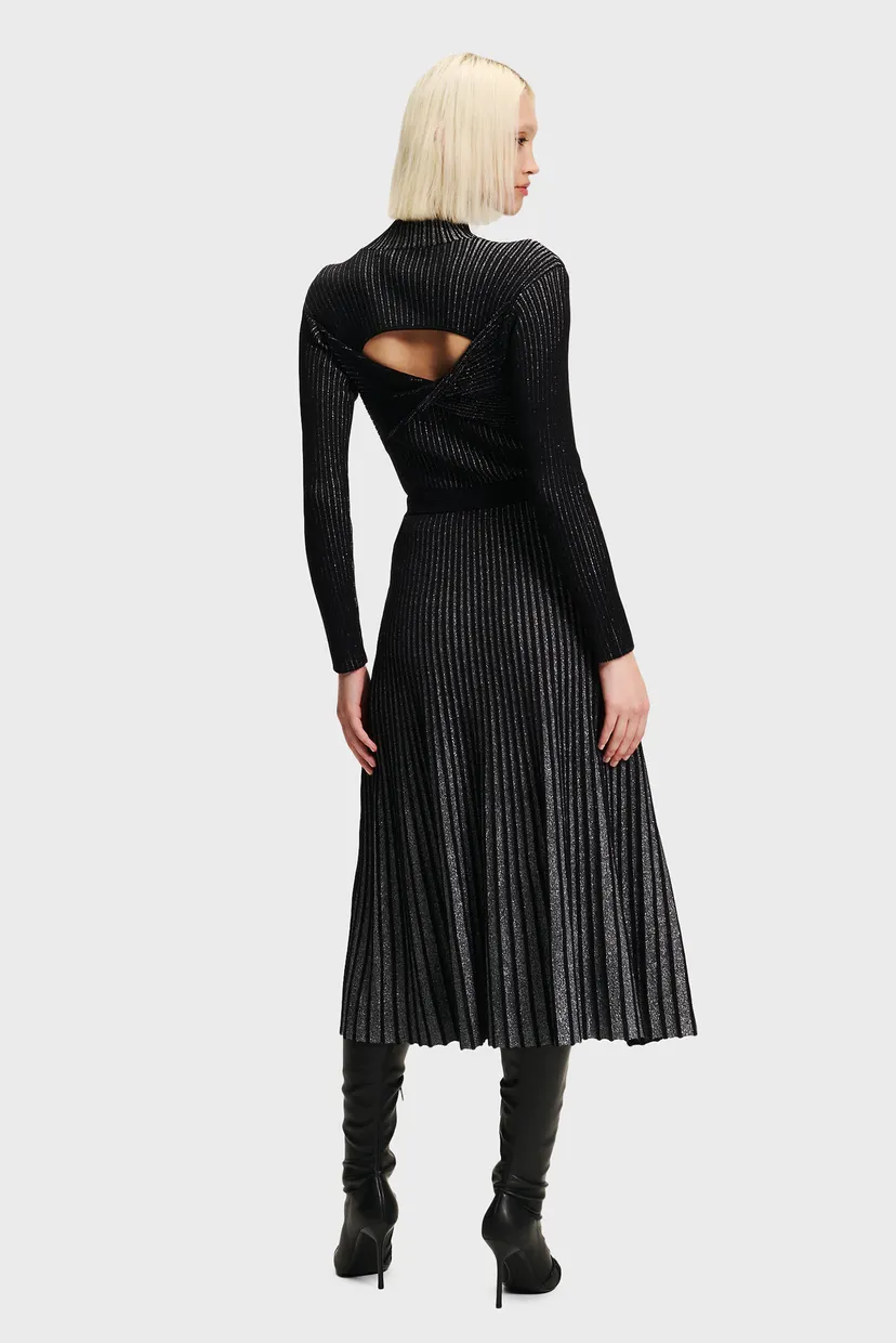 Жіноча чорна плісирована спідниця PLEATED LUREX 3