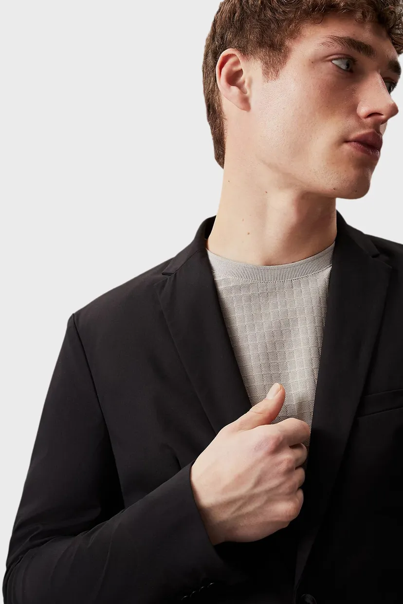 Чоловічий чорний піджак TECHNICAL COMFORT SLIM BLAZER 4