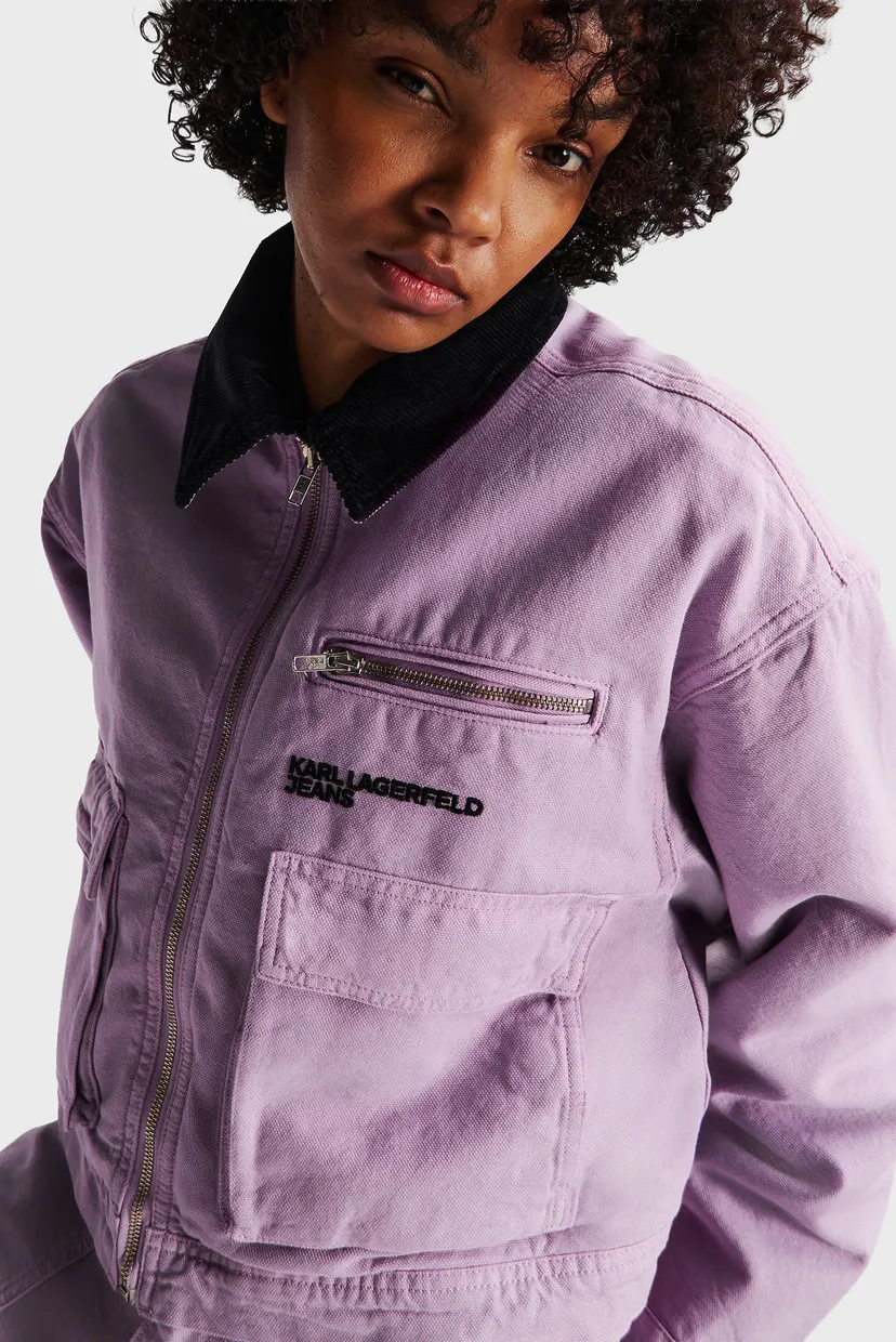 Женская сиреневая джинсовая куртка workwear 4