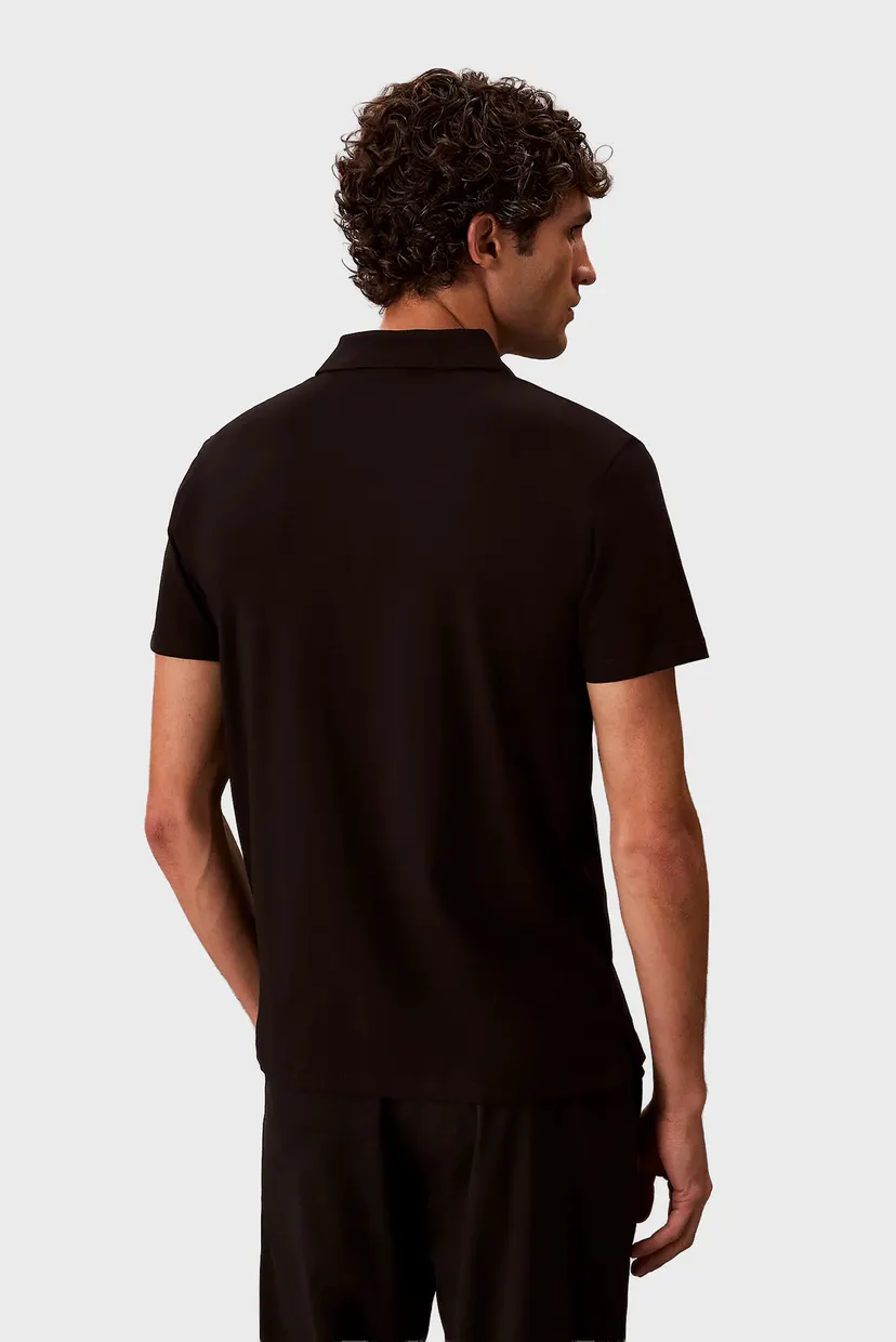 Чоловіче чорне поло SLIM STRETCH 3
