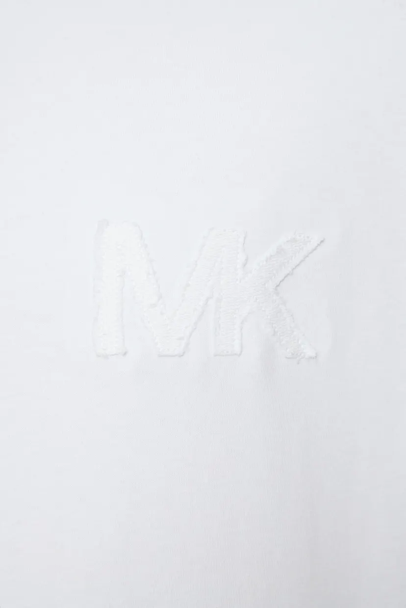 Мужская белая футболка MK APPLIQUE TEE 3