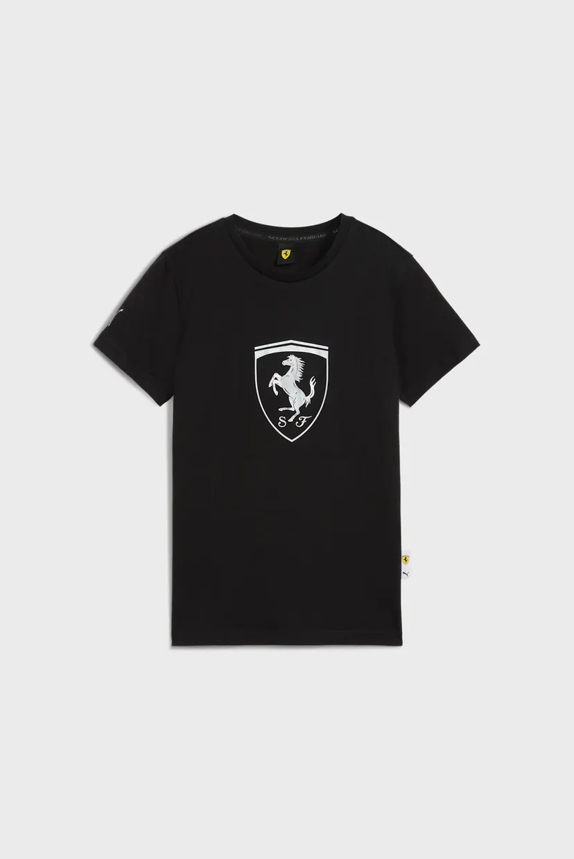 Женская черная футболка Scuderia Ferrari Sportswear Tonal Shield Tee Women 4