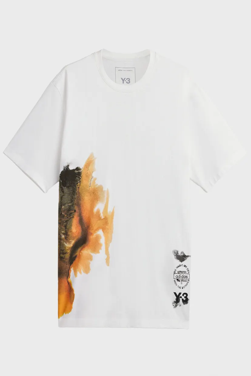 Белая футболка Y-3 AOP (унисекс) 8